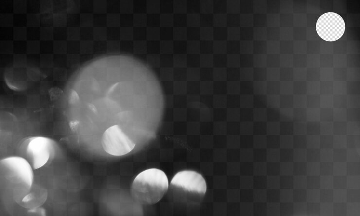 PSD lumière parasite réelle à travers des effets de verre pour la superposition, fond d'effet de lumières bokeh