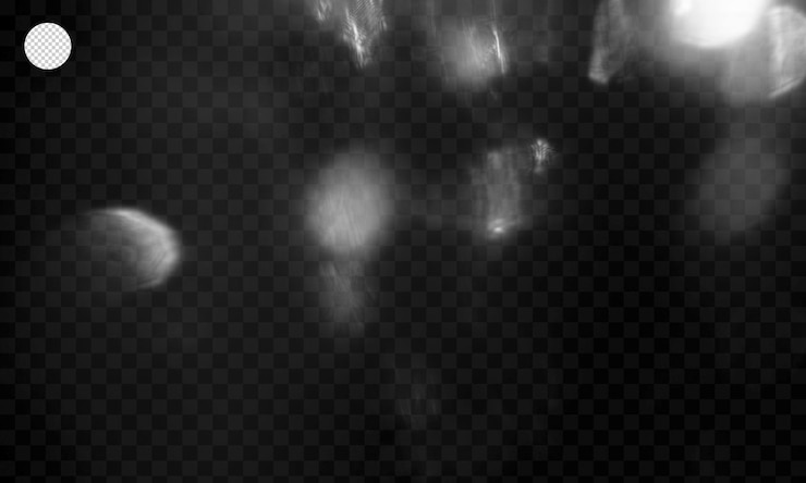 PSD lumière parasite réelle à travers des effets de verre pour la superposition, fond d'effet de lumières bokeh