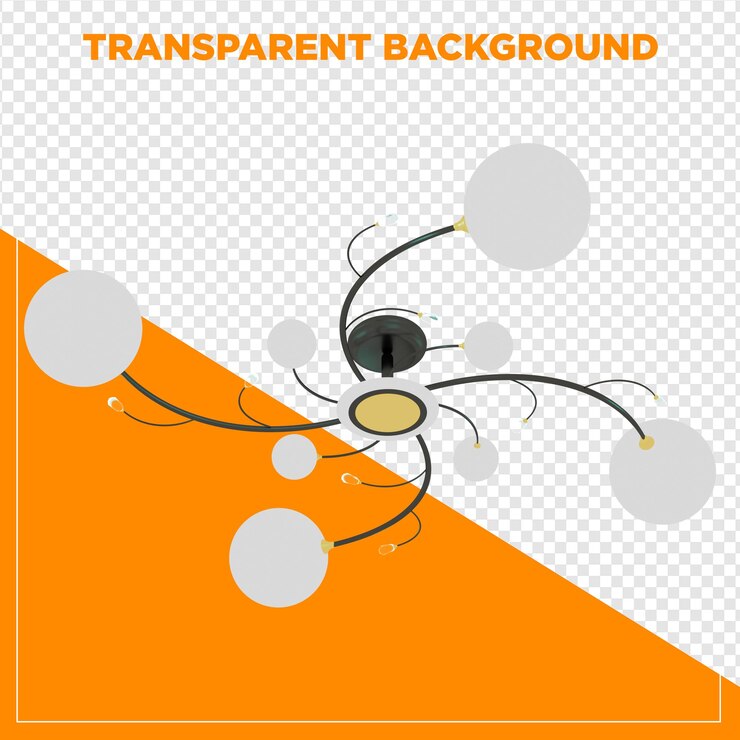 PSD lumière de plafond avec fond transparent