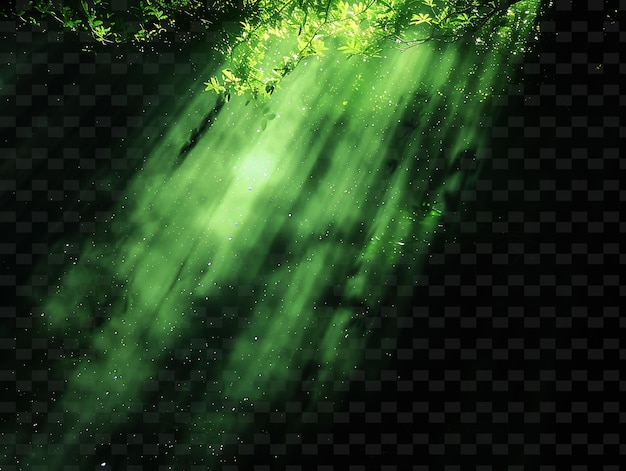 PSD lumière verte dans la forêt