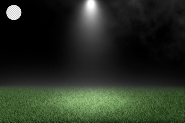 PSD les lumières brillent sur la pelouse
