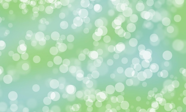 Lumières défocalisées sur un fond vert flou