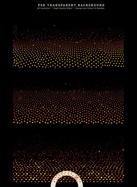 PSD lumières à demi-ton sur fond transparent