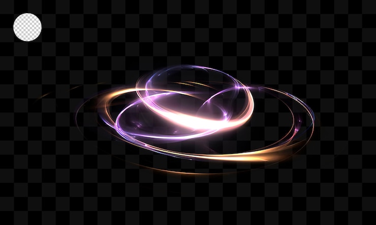 PSD lumières rougeoyantes sur un fond transparent, l'effet de la lumière.