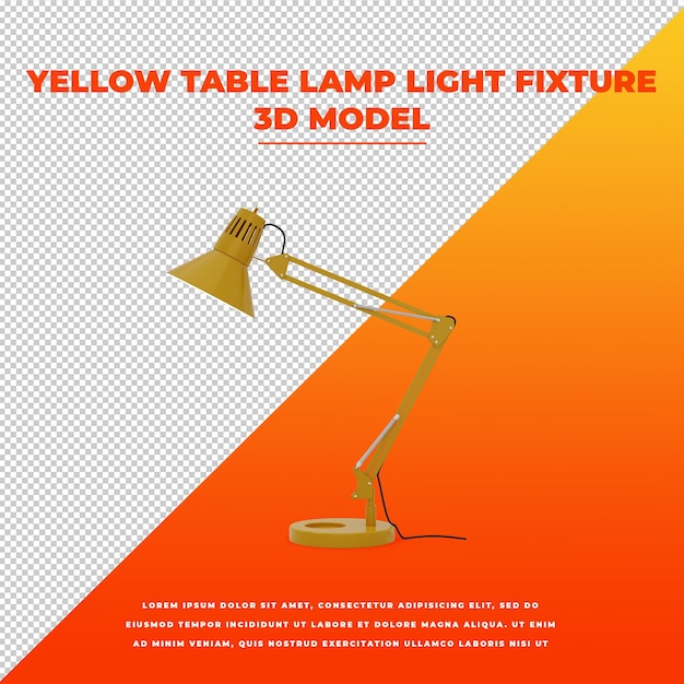 Luminaire Lampe De Table Jaune