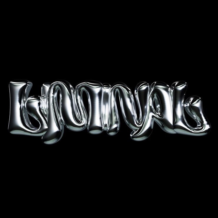PSD luminals - metallic 3d lettering