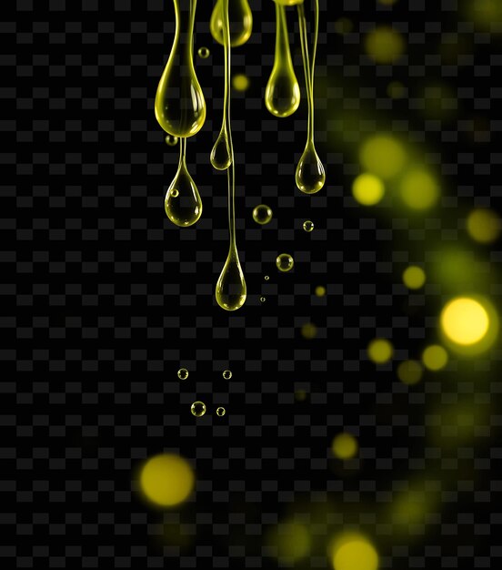 Luminous Droplets Drips Gently Combining Soft Yellow and Pale Gre Y2K Neon Inspired Light Texturee