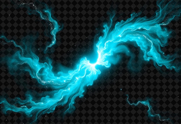 Luminous Turquoise Nebula Swirling With Hypnotizing Plasma Curren Neon Color Frame Y2K Collectiont