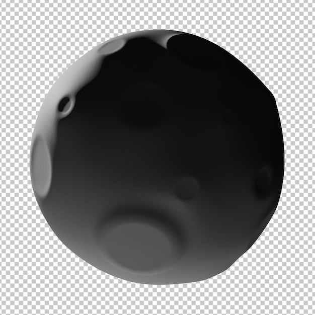 luna 3d ilustración