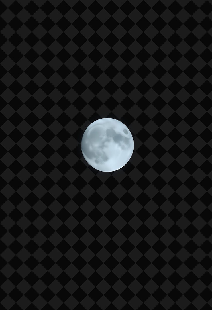 PSD una luna está brillando en un fondo negro con estrellas y nubes