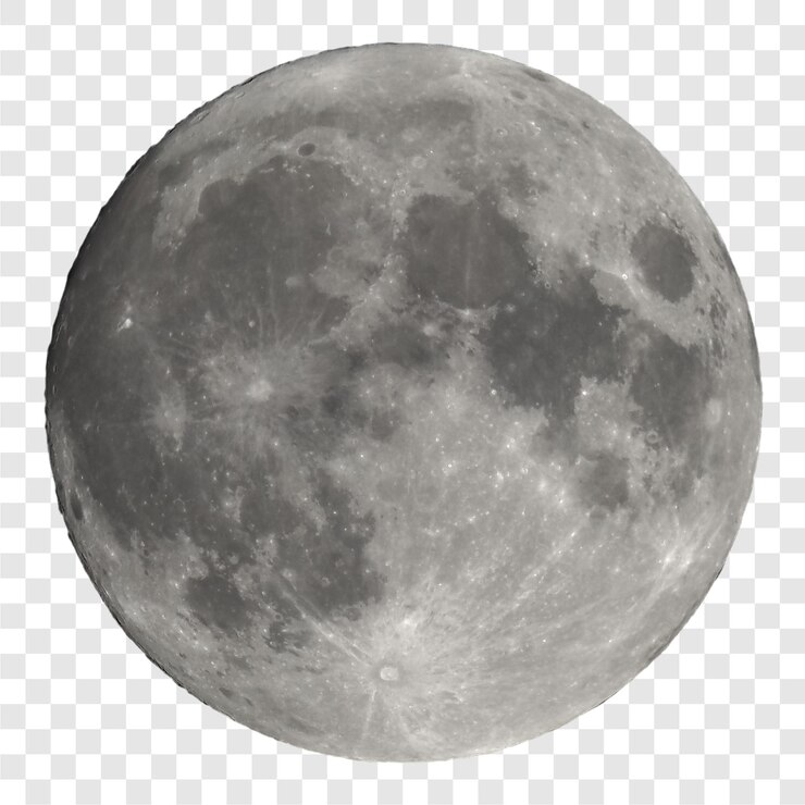 PSD luna piena trasparente