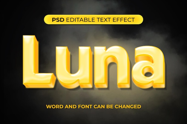 Luna Texteffekt 3D Photoshop