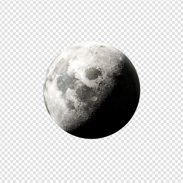 une lune avec une demi-lune dessus