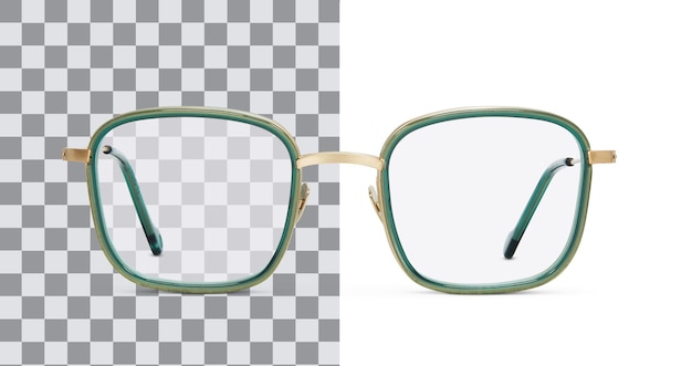 PSD lunettes à cadre isolées sur fond transparent