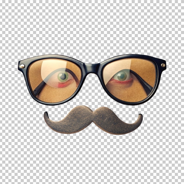 PSD des lunettes avec moustache