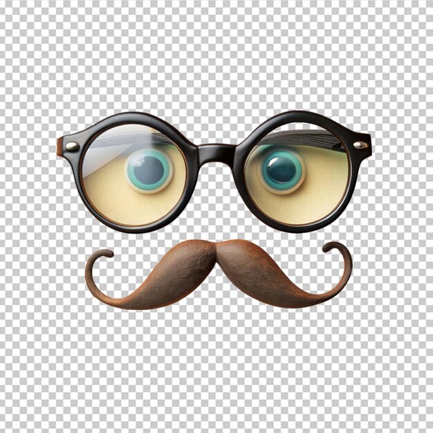 PSD des lunettes avec moustache