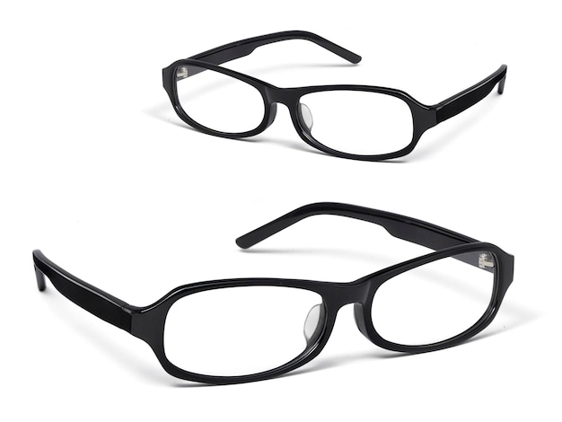 PSD lunettes noires fond transparent