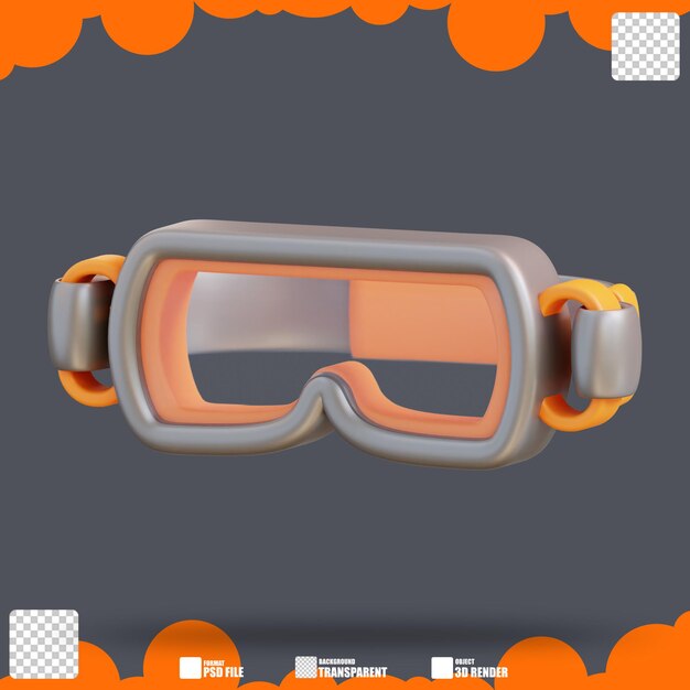 lunettes de sécurité illustration 3d 3