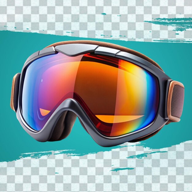 PSD lunettes de ski isolées sur fond transparent