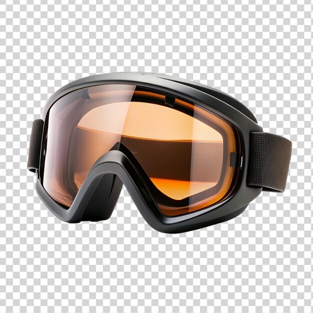 PSD lunettes de ski isolées sur fond transparent