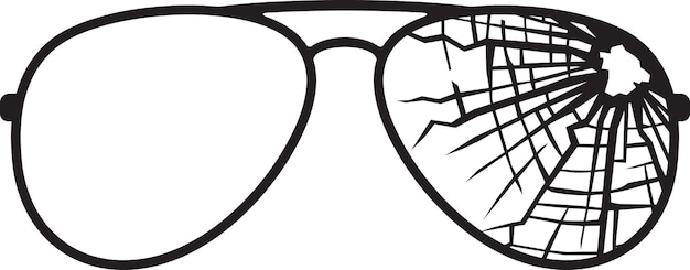 PSD lunettes de soleil aviateur cassées