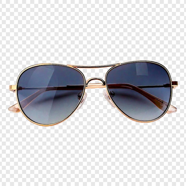 lunettes de soleil avec un cadre doré et un cadre brun