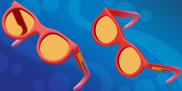 PSD lunettes de soleil illustration 3d