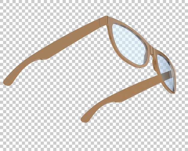 PSD des lunettes de soleil isolées sur le fond illustration de rendu 3d