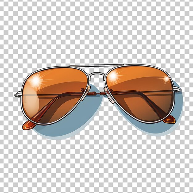 PSD lunettes de soleil noires sur fond transparent