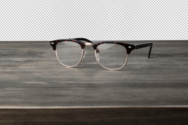 Lunettes Vintage sur une surface en bois