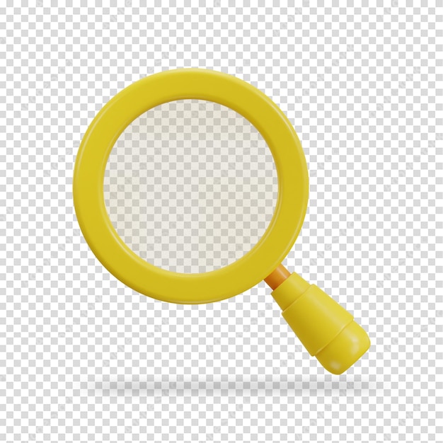 Lupa descoberta pesquisa análise de busca conceito ícone vetorial 3D