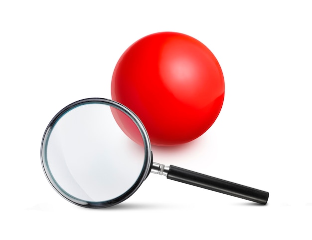 PSD lúpula y esfera roja de fondo transparente
