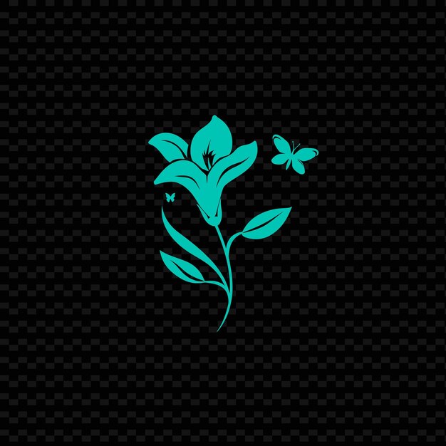 Lush freesia símbolo logo con p decorativo diseño vectorial creativo de la colección de la naturaleza