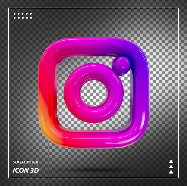 Lusso logo 3d di Instagram