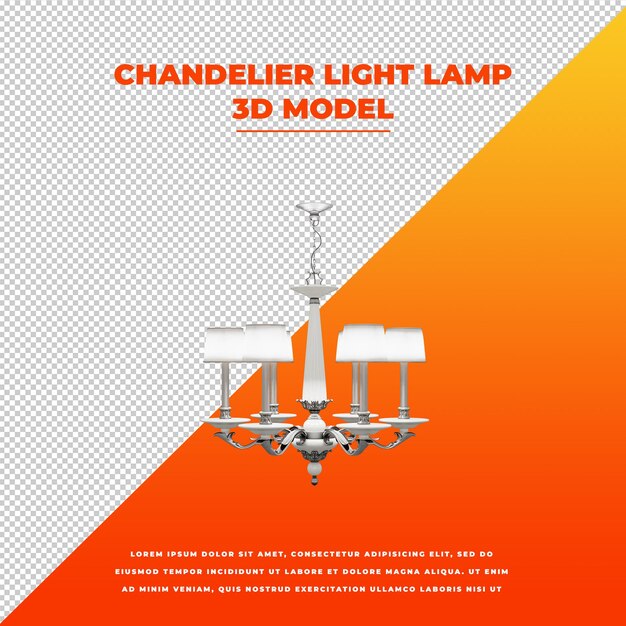 Lustre Lumière Lampe 3d Modèle Isolé