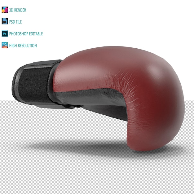 PSD luvas de boxe em 3d render psd file