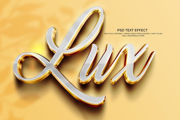 - Lux 3D Gold und Chrome Text-Effekt