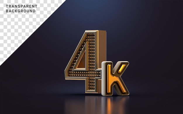 Luxe D'or Merci Pour 4k Followers Bannière Sociale En Ligne Bonne Célébration Rendu 3d