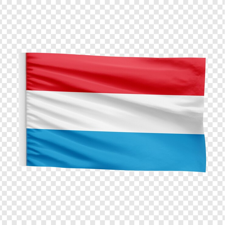 PSD luxembourg flag - horizontal tricolor