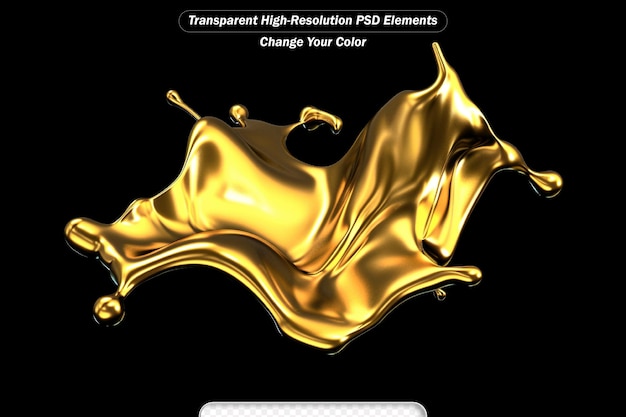 PSD luxo lindo salpico de ouro