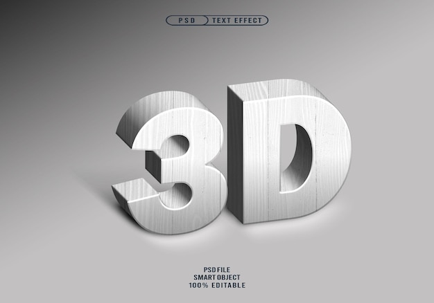 Luxuriöse 3D-Text-Effekte aus Holz