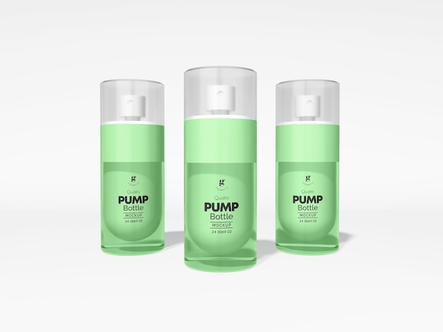 Luxuriöse milchglas-parfüm-duftpumpe-sprühflasche branding mockup