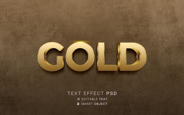 PSD luxuriöser goldener texteffekt