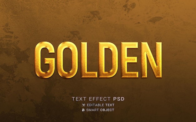 PSD luxuriöser goldener texteffekt