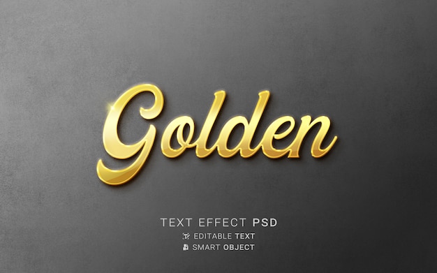 PSD luxuriöser goldener texteffekt