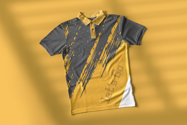 Luxuriöses buntes t-shirt-vorderseitenansicht-modelldesign premium-psd-modell