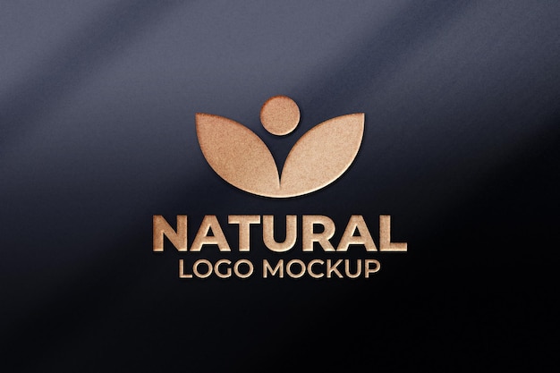 Luxuriöses dunkles Logo-Mockup mit Premium-PSD
