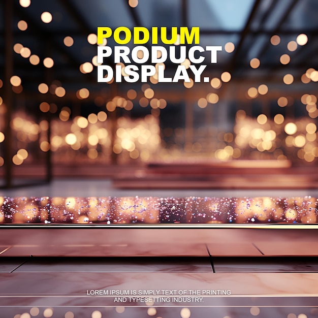 PSD luxuriöses, elegantes und minimales podiumsmodell für die präsentation von produkten