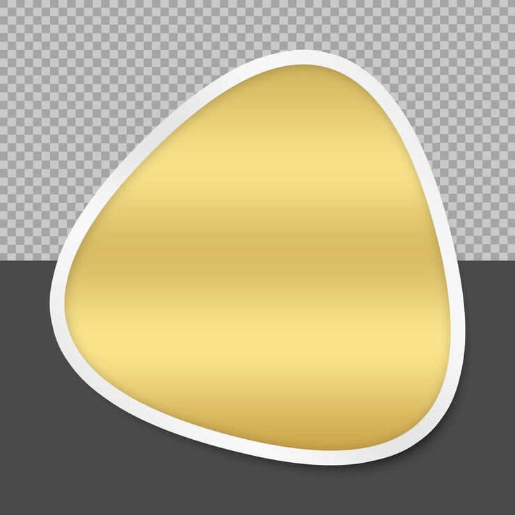 PSD luxuriöses goldenes dreieckrahmen-design durchsichtige vektorform dreieck-knopf-gold-design-schablone