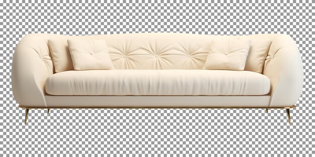 Luxuriöses klassisches sofa isoliert auf transparentem hintergrund